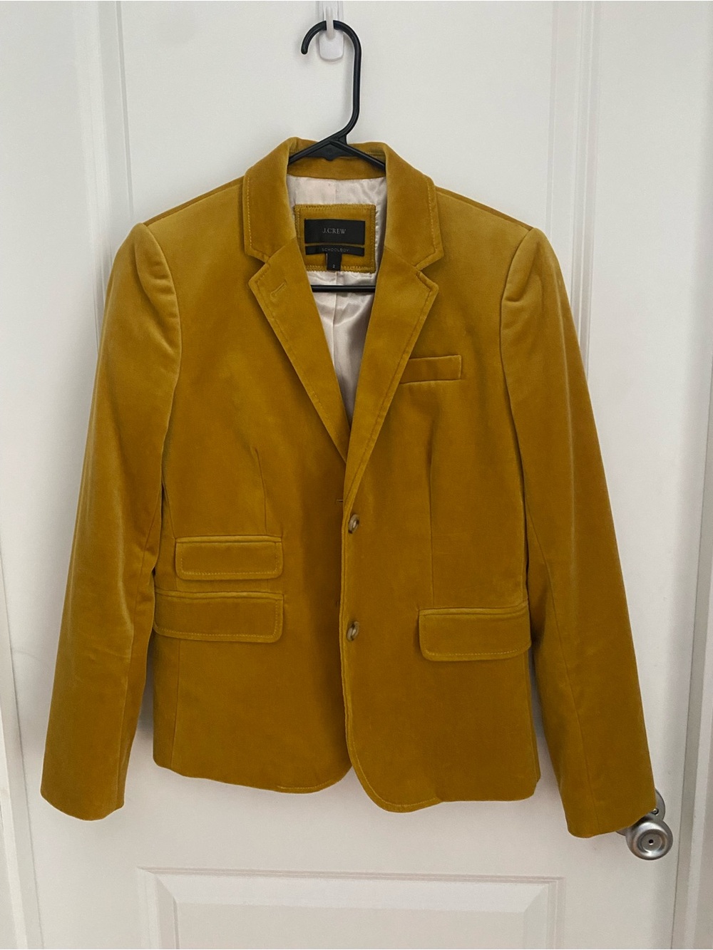 J. Crew Women’s Velvet Blazer- Mustard Size 2